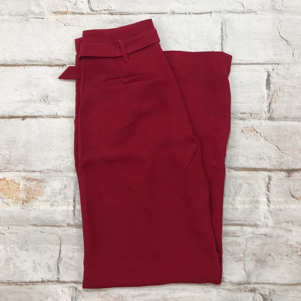 Red Wide Leg Pants - Picture 6 of 6